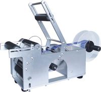 Étiqueteuse de flacons de table semi-automatique MT-50, petite machine d'étiquetage pour bocaux et bouteilles en verre ronds