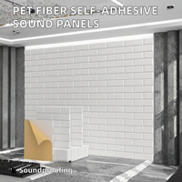 Panneaux acoustiques en fibre PET autocollants, panneaux insonorisants pour murs, studio à domicile, bureau, style moderne, brique NRC 0.5