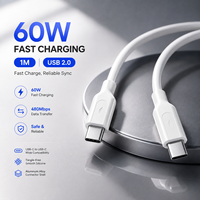 Câble USB-C vers USB-C 60W en gros, 1,2 m, charge rapide PD 3A, USB 2.0, tressé, pour ordinateur portable et smartphone, OEM ODM