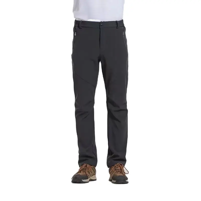 Vente en gros de vêtements de sport pour hommes à taille élastique basique doublée polaire personnalisée pantalons à jambes droites pantalones de hombre