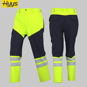 Winter Warnschutz-Arbeitshose mit Reflektorstreifen, Wasserdichte Sicherheitshose für Verkehr und Straßenbau - Product Image 1