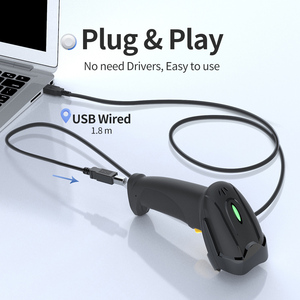 Xincode 2D inalámbrico 2,4G lector de código de barras USB con cable escáner de código de barras 1D láser de mano QR escáneres de código de barras Qr pistola de escaneo de código - Product Image 2