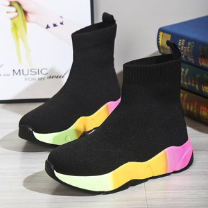 Calzini scarpe da corsa Sneakers da <span class=keywords><strong>donna</strong></span> scarpe sportive piattaforma elastica Casual traspirante stivaletti vulcanizzati - Product Image 5