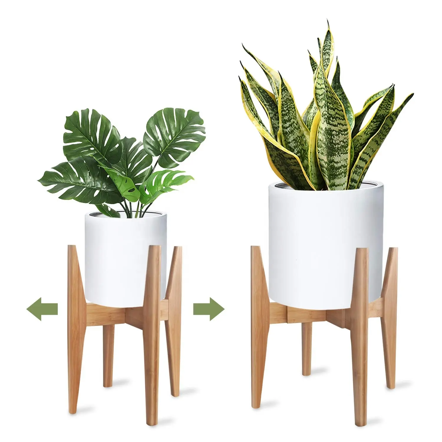 Unique home decor cross wooden plant stand flower pots holder