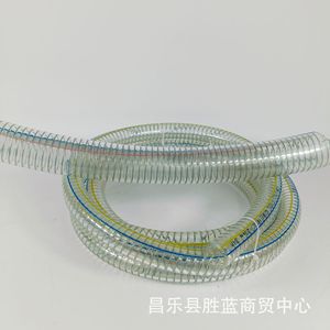 Tuyau flexible transparent en PVC avec armature en acier, diamètre intérieur 19 mm, pour irrigation et drainage - Product Image 2
