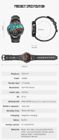 Nuevo Reloj Deportivo Inteligente KT92 con Batería de Larga Duración de 1100 mAh, Resistente al Agua hasta 30 m, Brújula, Linterna LED, Llamadas Inalámbricas