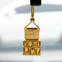 Diffuseur d'huiles essentielles pour voiture, 8 ml, plaqué or, flacon de parfum pour voiture, aromathérapie, désodorisant pour voiture avec bouchon doré