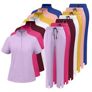 Uniformes Médicos de Lujo de Alta Calidad, Conjuntos de Ropa de Trabajo con Logotipo Personalizado, Uniformes de Enfermería de Tela Tejida para Doctores y Enfermeras - Product Image 1