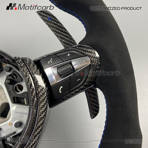 Volante de fibra de carbono personalizado para BMW Serie F F10 F30 F15 F16 F22 F26 X3 X5 M2 M3 M4 M5 M6 2010-2018, mejora del interior. - Product Image 4