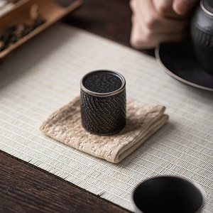 Purple Grit Ceramic Teapot Lid Holder Cylinder Shape With Lid For Kung Fu <b>Tea</b> <b>Set</b> Accessories - Product Image 4
