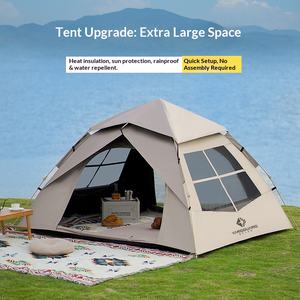 Katlanabilir Taşınabilir Otomatik Kalınlaştırılmış Yağmur Geçirmez Çift Katmanlı 210D Oxford Tam Set Kamp Yaz Park Çadırı - Product Image 5