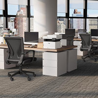 Chaise de bureau ergonomique moderne de haute qualité, réglable en hauteur, avec support lombaire, dossier en maille respirante et assise silencieuse