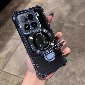 Para <span class=keywords><strong>Xiaomi</strong></span> 15 T Pro funda a prueba de golpes soporte magnético funda de teléfono para <span class=keywords><strong>Mi</strong></span> 15 T 15 T 14T 13T Pro soporte transparente funda de silicona suave - Product Image 5