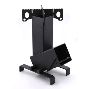 Tent Heater Wood Burning small wood Stove Camping mini coal pellet Rocket Stove with Handle - Product Image 1
