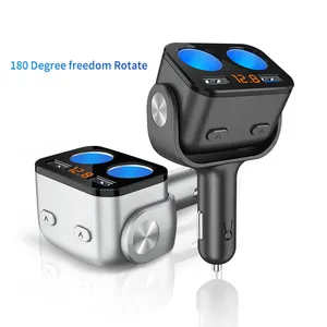 Dual Usb Qc 3.0 Quick Charge 12V Auto Sigarettenaansteker Stopcontacten Power Adapter Plug