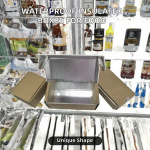 Boîtes isothermes aseptiques en carton imperméable avec poignée pour aliments congelés, doublure en aluminium et isolation thermique en éponge - Product Image 2