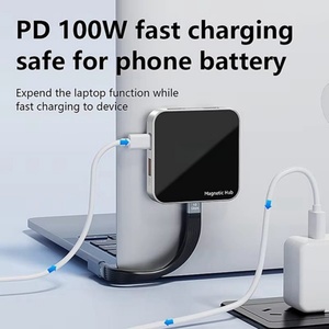 Base de Conexión USB C Magnética Blueendless de 10 Gbps, Estación de Acoplamiento PD de 100 W, 4K60Hz, Lector de Tarjetas SD 2.0, Aleación de Aluminio, <span class=keywords><strong>Mac</strong></span>/Windows/Android - Product Image 3