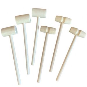 Mini martillo de madera pulido para bebés, martillo de juez de madera con función anticaída para golpear pasteles, martillo de madera para golpear pasteles. - Product Image 2