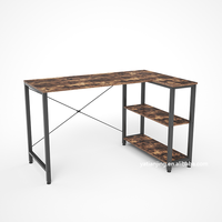 Meubles en forme de L cadre en métal bois Table de bureau maison grand coin Studio bureau d'ordinateur bureau à domicile