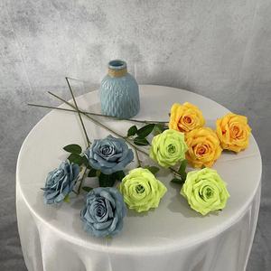 Décorations murales de roses artificielles en soie, fleurs rondes à branche unique, arrangements floraux au sol pour allée de mariage, réutilisables ZSM-002 - Product Image 2