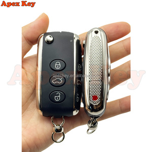 เคสกุญแจรีโมทรถยนต์แบบพับได้ 4 ปุ่ม สำหรับ Bentley Mulsanne, Hurtling GT, Flying Spur, Continental Fob - Product Image 1