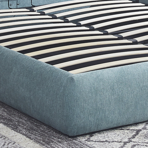 Fabric Upholstered Platform Bed Frame Hydraulic Lift Up Storage Bed With Noise-Free Slat <b>Support</b> - Product Image 5