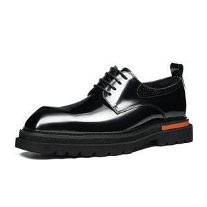 Chaussures Oxford en cuir pour hommes de haute qualité, cuir véritable, design imprimé au laser tendance, style rétro, polyvalent, tendance - Product Image 1