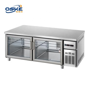 Réfrigérateur de Comptoir sur Mesure en Acier Inoxydable avec Porte Vitrée et Roues, Service Tout-en-un, Design Tendance - Product Image 2