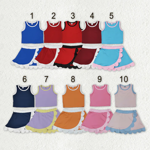 Conjunto de Ropa Deportiva para Bebés Niñas, Estilo Verano 2026, Chaleco sin Mangas con Falda de Volantes, para Yoga - Product Image 2