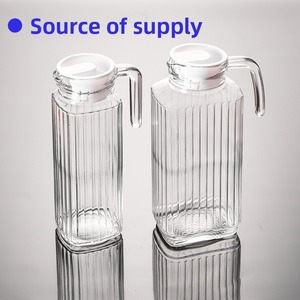 Glass cold <b>kettle</b> cool <b>kettle</b> large capacity duck bill pot household teapot tied pot striped pot juice pot source source - Product Image 2