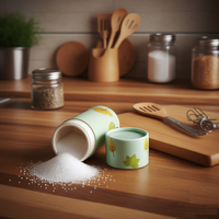 Tube en papier kraft biodégradable et écologique pour assaisonnements et épices alimentaires (sel, sucre) avec matériaux recyclés