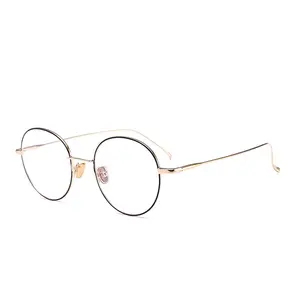 Moda Vintage redonda de Metal Marco de gafas de los hombres y las mujeres ópticos marcos de anteojos 2019