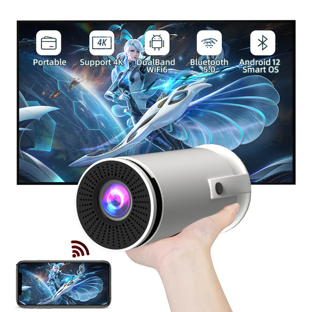 Hy300 M1 4K 5G Portable Android HD LCD Display Wireless Outdoor Wifi Video Projector with LED Lamp for Outdoor Projections