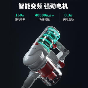 Aspirateur à main sans fil Zhigao, boîte à poussière de 0,3 L, alimenté par batterie, portable, pour usage domestique - Product Image 2