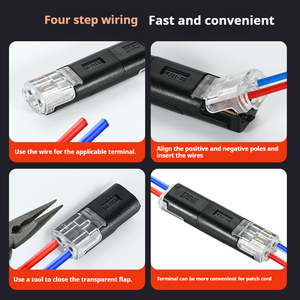 IP66 300V không thấm nước nhanh chóng mối nối nối cao-hiện tại 10A uốn thiết bị đầu cuối cho dây điện kết nối 2 Pin <span class=keywords><strong>PVC</strong></span> Nam/Nữ - Product Image 4