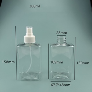 Chai xịt nhự<span class=keywords><strong>a</strong></span> PET/PP hình vuông dẹt 50ml, chai nước hoa hình vuông dẹt trong suốt 100ml, chai xịt hình vuông dẹt 300ml - Product Image 2