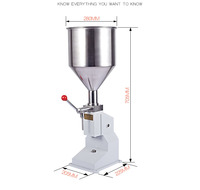 A03 manuel machine de remplissage manuel vernis à ongles shampooing Machine de remplissage 5 ~ 50ml pour crème shampooing cosmétique liquide pâte huile remplissage
