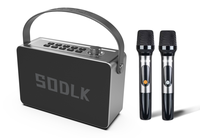 Mesin Karaoke S1126 160W BT Dengan 2 Mikrofon Nirkabel, Power Bank, TF, USB, AUX, Speaker Portabel Surround Dengan Remote Control SODLK T21