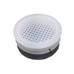 Breathable <b>Mesh</b> Vent Cap 60mm Diameter White And Brown <b>Plastic</b> Wall Mount For Wardrobe Shoe Cabinet Indoor Use - Product Image 5