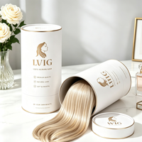 Tubes d'expédition de luxe biodégradables personnalisés pour salon, tubes en papier pour perruques, boîtes cylindriques en papier pour emballage de cheveux, vente en gros
