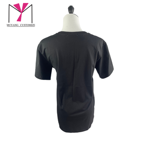 Offre Spéciale – T-shirt Femme Col V en Coton, Polyester et Rayonne avec Impression Logo Personnalisé – Coupe Ample Décontractée pour l'Été et la Pêche - Product Image 6