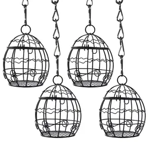 Cage à oiseaux extérieure Mangeoire à oiseaux suspendue Mangeoire à oiseaux Jardin Patio Mangeoire Simulation créative Nid d'oiseau