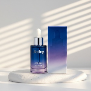 Luxury Empty 30ml Frosted Glass <b>Flat</b> Shoulder Dropper Bottle Screw Cap for Liquid Serum Foundation Lotion Cosmetic Packaging - Product Image 3