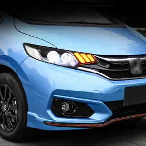 Оптовая продажа автомобильных светодиодных фар для Honda Jazz FIT 2014-2018 Новая передняя фара 12 В