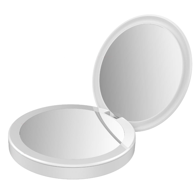 TOUCHBeauty TB-1675B 1X 2X Magnifying Cosmetic Mirror With Power Bank 3000mAH Rechargeable Home Travel LED Mirror Glass Finish