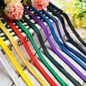 ホワイトサテンシルキーパイピングコード衣服用エッジ装飾織りパイピングテープウェビング縫製枕用 - Product Image 3