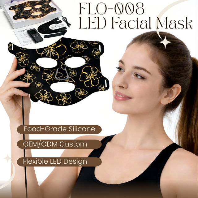 GLPE 7 Color LED Facial Mask Silicone LED Infrared Red Light for Beauty Center Spa Skin Care Custom Logo OEM