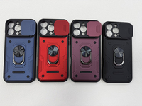 Étui de téléphone 2-en-1 antichoc et étanche en PC et TPU avec fenêtre coulissante, design de luxe, compatible avec les modèles 17/16/15/14/13/12/11/8/7 Pro Max