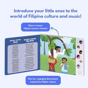 Me encanta cantar en tagalo Rimas infantiles Prensa y juego Libro de canciones interactivo Libro de sonido para niños - Product Image 2