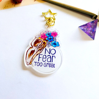 Individueller Schlüsselanhänger aus Acryl Transparenter Blanko-Schlüsselanhänger Beidseitig Bedruckbar Modischer Charm-Schlüsselring Tägliche Taschendekoration Accessoire